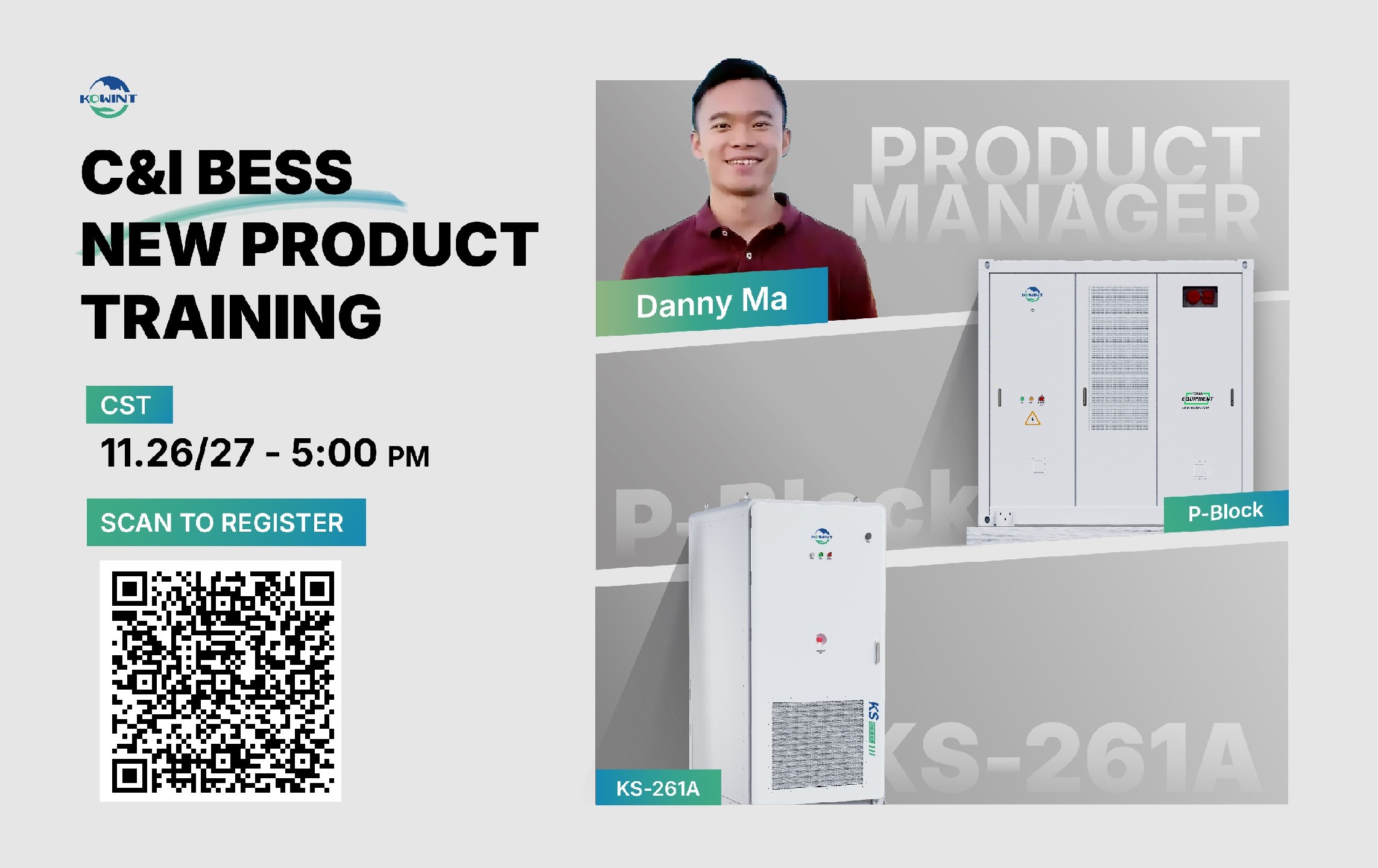 [Webinar] Kowint Energy C&I BESS New Product Training (KS-261A & P-Block)